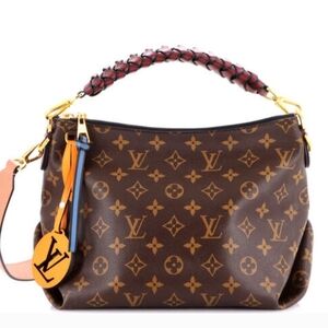 Louis Vuitton Monogram Shoulder Bag with Braided Handle and Color Pop